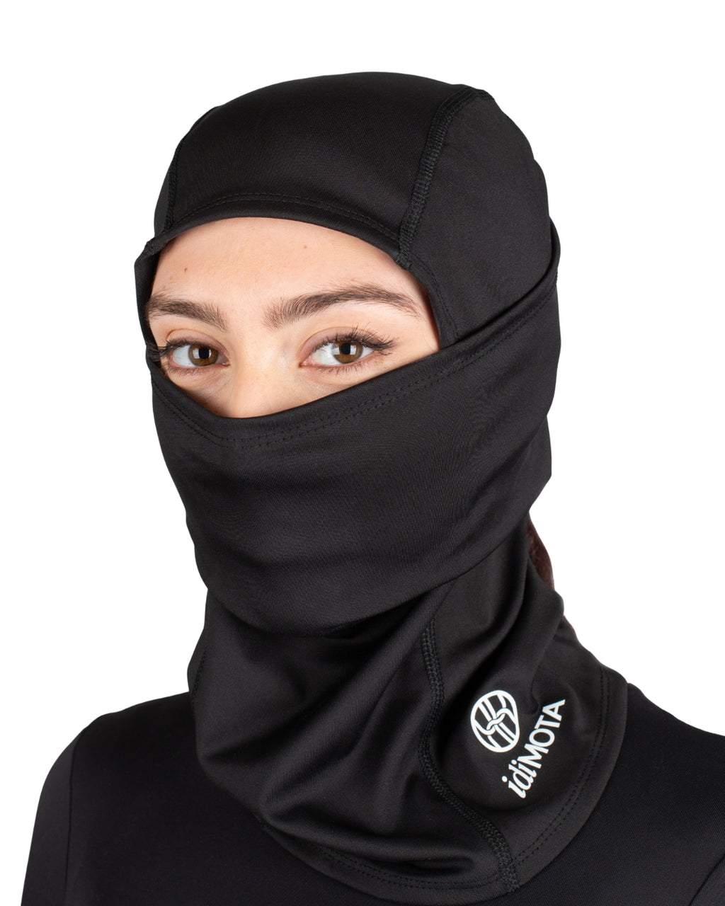 Front view of model wearing BRAIDFIT BALACLAVA